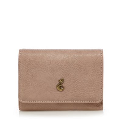 Light pink fox stud medium flap over purse